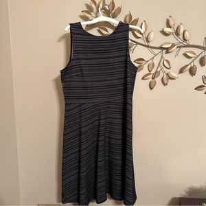 NWOT Banana Republic Black and White Fit and Flare Dress